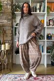 Heritage Needlecord Plaid Relaxed Barrel Pant Camel & Earth